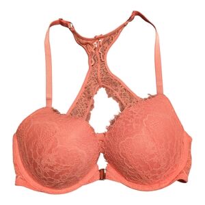Victoria's Secret Lace Racerback Bra in Peach